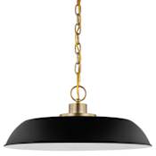 Nuvo Lighting Colony 20" Wide Pendant Matte Black / Burnished Brass