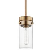 Nuvo Lighting Intersection 4" Wide Mini Pendant Burnished Brass