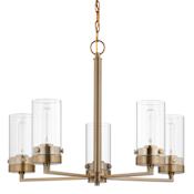 Nuvo Lighting Intersection 5 Light 24" Wide Chandelier Burnished Brass