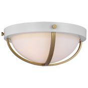 Nuvo Lighting Lincoln 2 Light 15" Wide Flush Mount Bowl Ceiling Fixture with Shade Matte White
