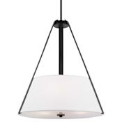 Nuvo Lighting Brewster 3 Light 22" Wide Pendant with Shade Black