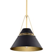 Nuvo Lighting Adina 13" Wide Pendant with Shade Matte Black