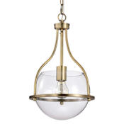Nuvo Lighting Amado 10" Wide Pendant with Shade Vintage Brass