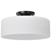Nuvo Lighting Warren 14" Wide Semi-flush Drum Ceiling Fixture Gun Metal