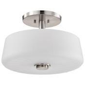 Nuvo Lighting Lune 3 Light 16" Wide Semi-Flush Ceiling Fixture Brushed Nickel