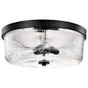 Nuvo Lighting Grayson 3 Light 18" Wide Flush Mount Bowl Ceiling Fixture Matte Black