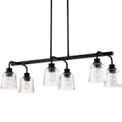 Nuvo Lighting Grayson 6 Light 34" Wide Linear Pendant Matte Black