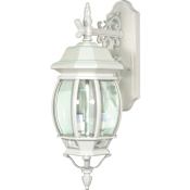 Nuvo Lighting Central Park 3 Light 22-3/4" Tall Outdoor Wall Sconce with Clear Glass Shade White
