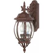 Nuvo Lighting Central Park 3 Light 22-3/4" Tall Outdoor Wall Sconce with Clear Glass Shade Old Bronze