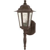 Nuvo Lighting Cornerstone Single Light 18" Tall Outdoor Wall Sconce with Seedy Glass Shade Old Bronze