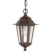 Nuvo Lighting Cornerstone Single Light 7" Wide Outdoor Mini Pendant with Seedy Glass Shade Old Bronze