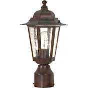 Nuvo Lighting Cornerstone Single Light 7" Wide Landscape Single Head Post Light with Seedy Glass Shade Old Bronze