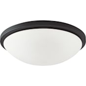 Nuvo Lighting Button 17" Wide LED Flush Mount Bowl Ceiling Fixture with a Glass Shade Black