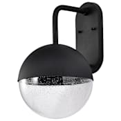 Nuvo Lighting Atmosphere 17" Tall LED Outdoor Wall Sconce Matte Black / Clear Seeded