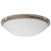 Nuvo Lighting Button 17" Wide 1 Light LED Flush Mount Bowl Ceiling Fixture Brushed Nickel