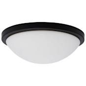 Nuvo Lighting Button 11" Wide LED Flush Mount Bowl Ceiling Fixture Matte Black