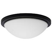 Nuvo Lighting Button 14" Wide LED Flush Mount Bowl Ceiling Fixture Matte Black