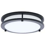 Nuvo Lighting Glamour 10" Wide LED Flush Mount Drum Ceiling Fixture Black
