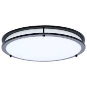 Nuvo Lighting Glamour 17" Wide LED Flush Mount Drum Ceiling Fixture Black