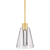 Nuvo Lighting Aura 8" Wide Mini Pendant Brushed Brass