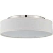 Nuvo Lighting Heather Single Light 13" Wide Integrated LED Flush Mount Drum Ceiling Fixture Polished Nickel