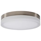 Nuvo Lighting Pi 14" Wide 1 Light LED Flush Mount Drum Ceiling Fixture Brushed Nickel