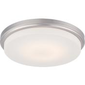 Nuvo Lighting Dale Single Light 13" Wide Integrated LED Flush Mount Bowl Ceiling Fixture Brushed Nickel