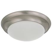 Nuvo Lighting Twist Lock 14" Wide LED Flush Mount Bowl Ceiling Fixture - Brushed Nickel Brushed Nickel