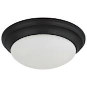 Nuvo Lighting Twist Lock 14" Wide LED Flush Mount Bowl Ceiling Fixture - Matte Black Matte Black