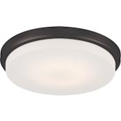 Nuvo Lighting Dale Single Light 13" Wide Integrated LED Flush Mount Bowl Ceiling Fixture Mahogany Bronze