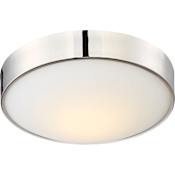 Nuvo Lighting Perk Single Light 13" Wide Integrated LED Flush Mount Bowl Ceiling Fixture Polished Nickel