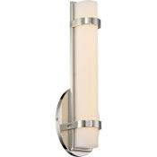 Nuvo Lighting Slice Single Light 12" Tall Integrated LED Wall Sconce - ADA Compliant Polished Nickel