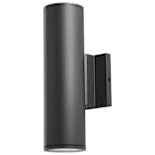 Nuvo Lighting 12" Tall 2 Light LED Cylinder Outdoor Wall Sconce Black