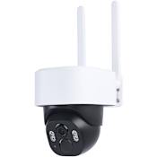 Nuvo Lighting Starfish Smart 3-7/8" x 5-15/16" Solar Security Camera Black / White