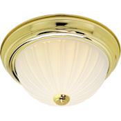 Nuvo Lighting 3 Light 15-1/4" Wide Flush Mount Bowl Ceiling Fixture Polished Brass