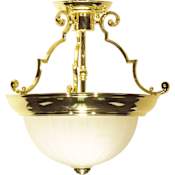 Nuvo Lighting 2 Light 13" Wide Semi-Flush Bowl Ceiling Fixture Polished Brass