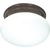 Nuvo Lighting Single Light 7-1/2" Wide Flush Mount Ceiling Fixture Old Bronze
