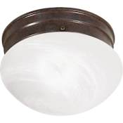 Nuvo Lighting Single Light 7-1/2" Wide Flush Mount Bowl Ceiling Fixture Old Bronze