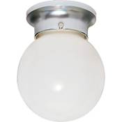 Nuvo Lighting Single Light 8" Wide Flush Mount Ceiling Fixture Polished Chrome