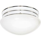 Nuvo Lighting 2 Light 9-1/2" Wide Flush Mount Bowl Ceiling Fixture Polished Chrome