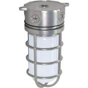 Nuvo Lighting Single Light 4-1/4" Wide Outdoor Flush Mount Ceiling Fixture Metallic Silver