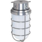 Nuvo Lighting Single Light 5-1/2" Wide Outdoor Flush Mount Ceiling Fixture Metallic Silver