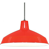 Nuvo Lighting Single Light 16" Wide Pendant with Metal Shade Red