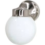 Nuvo Lighting Single Light 8-1/2" Tall Outdoor Wall Sconce with Frosted Glass Shade Brushed Nickel