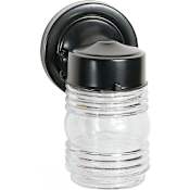 Nuvo Lighting Single Light 8-1/2" Tall Outdoor Wall Sconce with Clear Glass Shade Black