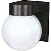 Nuvo Lighting Single Light 6" Tall Outdoor Wall Sconce with Frosted Glass Shade Black