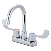 Olympia Faucets Elite 1.5 GPM Centerset 5-1/4" Reach Bar Faucet with Dual Wrist Blade Handles Polished Chrome