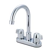 Olympia Faucets Elite 1.5 GPM Centerset 5-1/4" Reach Bar Faucet with Dual Knob Handles Polished Chrome