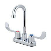 Olympia Faucets Elite 1.5 GPM Centerset 3-9/16" Reach Bar Faucet with Dual Wrist Blade Handles Polished Chrome