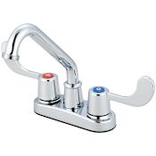 Olympia Faucets Elite 1.5 GPM Centerset 5-1/2" Reach Bar Faucet with Dual Wrist Blade Handles Polished Chrome